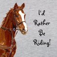 thumbnail image 3 of CafePress - Id Rather Be Riding! Horse Long Sleeve T Shirt - Womens Baseball Tee, 3 of 4