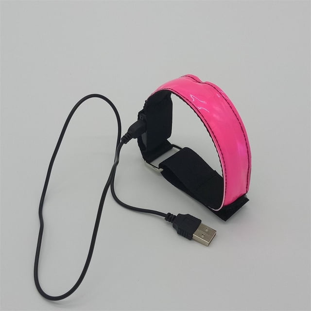Agiferg Brassard Lumineux LED Clignotant Brassard Réfléchissant Course de Nuit Sécurité -Avertissement