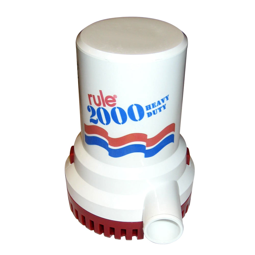 Rule 2000 GPH Bilge Submersible High Capacity 12V Manual Pump