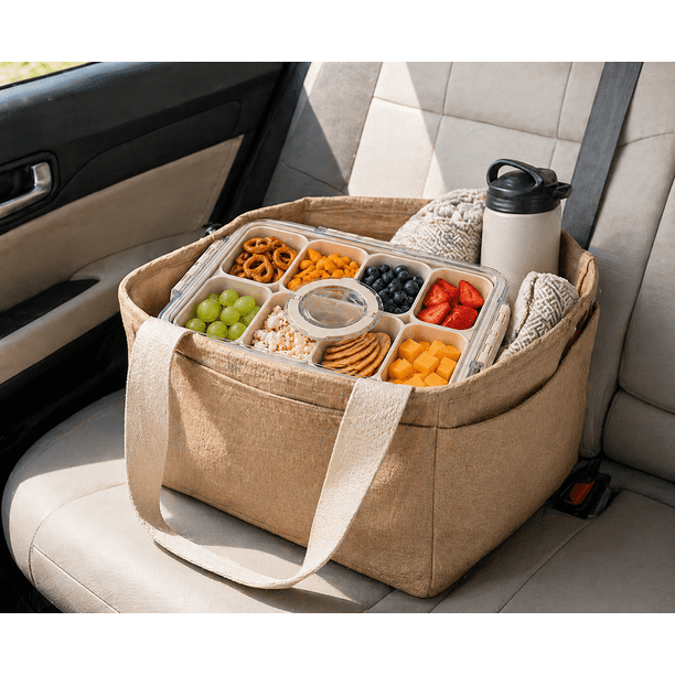 Cook with Color 8-Compartment Snack Box Food Storage Container