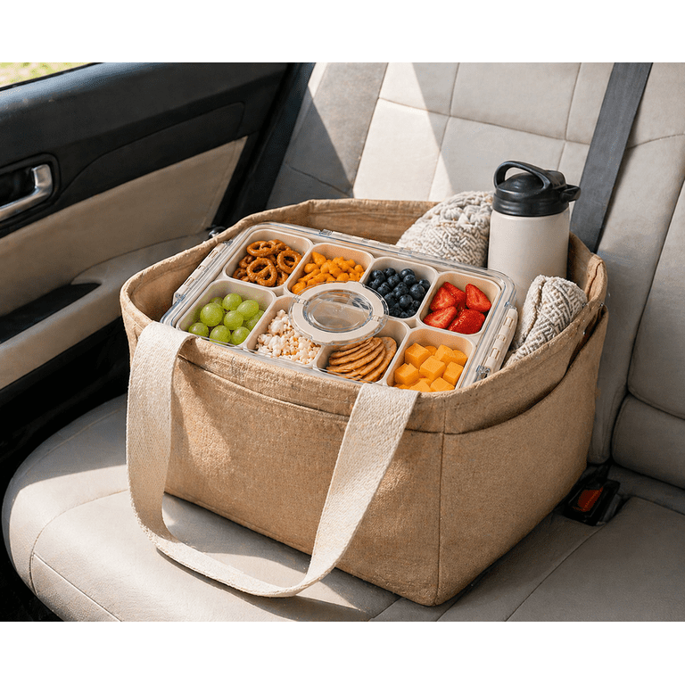 Cook with Color 8-Compartment Snack Box Food Storage Container