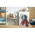 thumbnail image 2 of Ahgly Company Tapis Rond Lavable en Machine Intérieur Transitionnel Rouge Bordeaux Vif, 3 Pieds Rond, 2 of 7