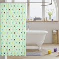 thumbnail image 3 of Manfei Minimalist Stars Print Shower Curtain 72Wx72L,Sprinkle Print Bathroom Curtain,Green, 3 of 5