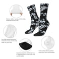 thumbnail image 3 of Yiaed Flower Print Great elasticity Crew Socks Sports socks for Men and Women, 3 of 5