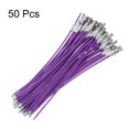thumbnail image 3 of Uxcell 50pcs Wire Keychain Cable 6" Plastic Coated 2mm Stainless Steel Key Ring Cable Loop Rings Purple, 3 of 7