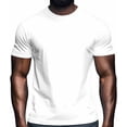 thumbnail image 2 of Camisetas casuales de manga corta de color liso para hombre, camisetas gráficas, 2 of 8