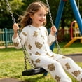 thumbnail image 3 of NAISIBABY Girls Outfit Sets,Air-Conditioned Long Sleeve Tops+Pants Homewear 2PC Clothes White Size 11, 3 of 8