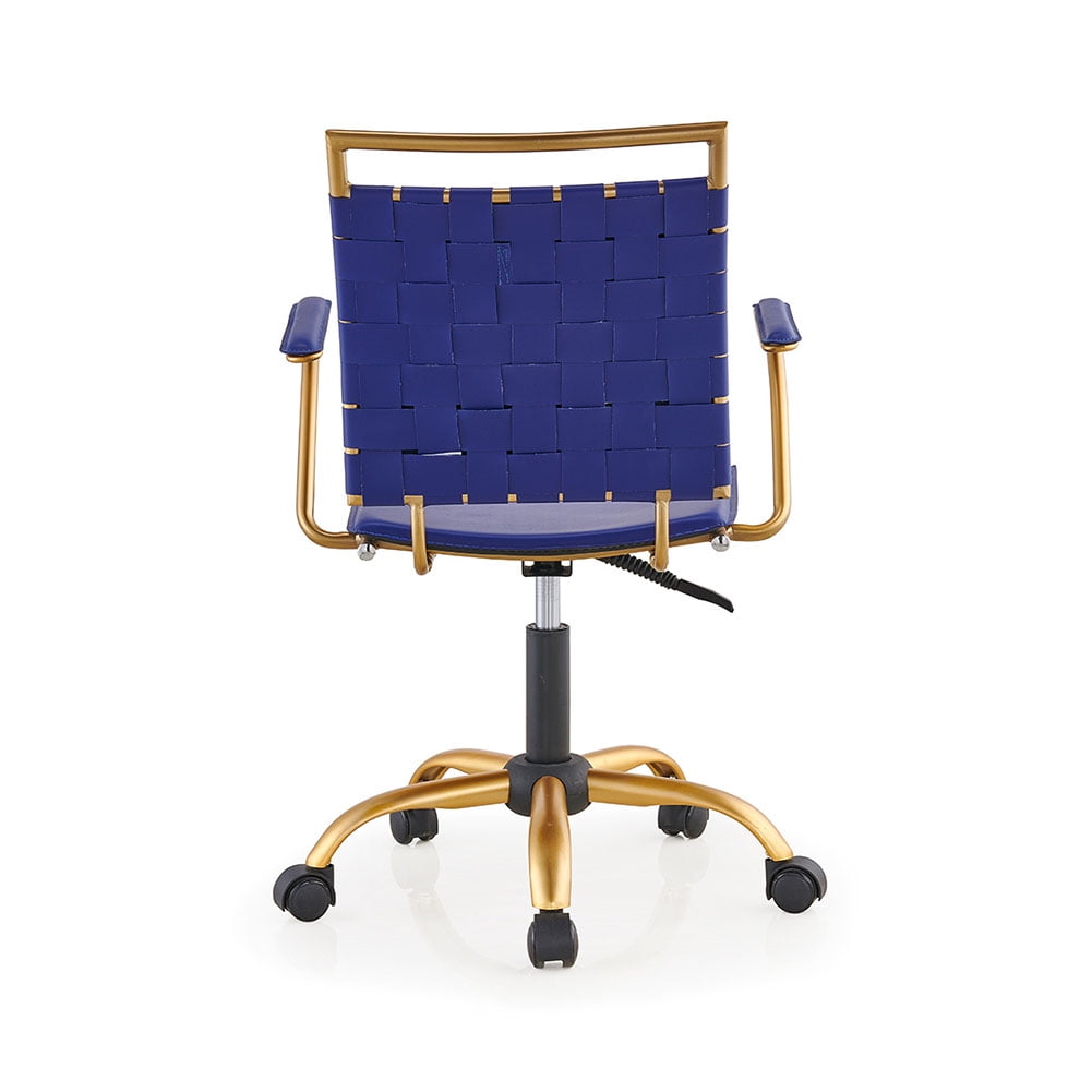 Kepooman Office Chair High Back Leather Executive Computer Desk Chair for Comfort and Ergonomic Design for Lumbar Support, Blue Kepooman Office Chair High Back Leather Executive Computer Desk Chair for Comfort and Ergonomic Design for Lumbar Support, Blue