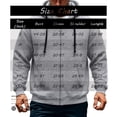 thumbnail image 2 of Rexolia Mens Oversized Zip Up Hoodie Brushed Fleece Heavyweight Full Zip Sweatshirt with Pockets Fall Winte Light Gray S, 2 of 3
