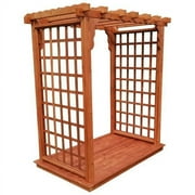 Western Red Cedar Lexington Arbor with Deck