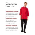 thumbnail image 2 of Chaqueta de Chef Chef Works Morocco Roja Talla XL Manga 3/4, 2 of 3