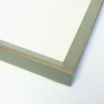 8x24 Frame Gold & Green Solid Wood Picture Frame Width 0.75 Inches | Interior Frame Depth 0.75
