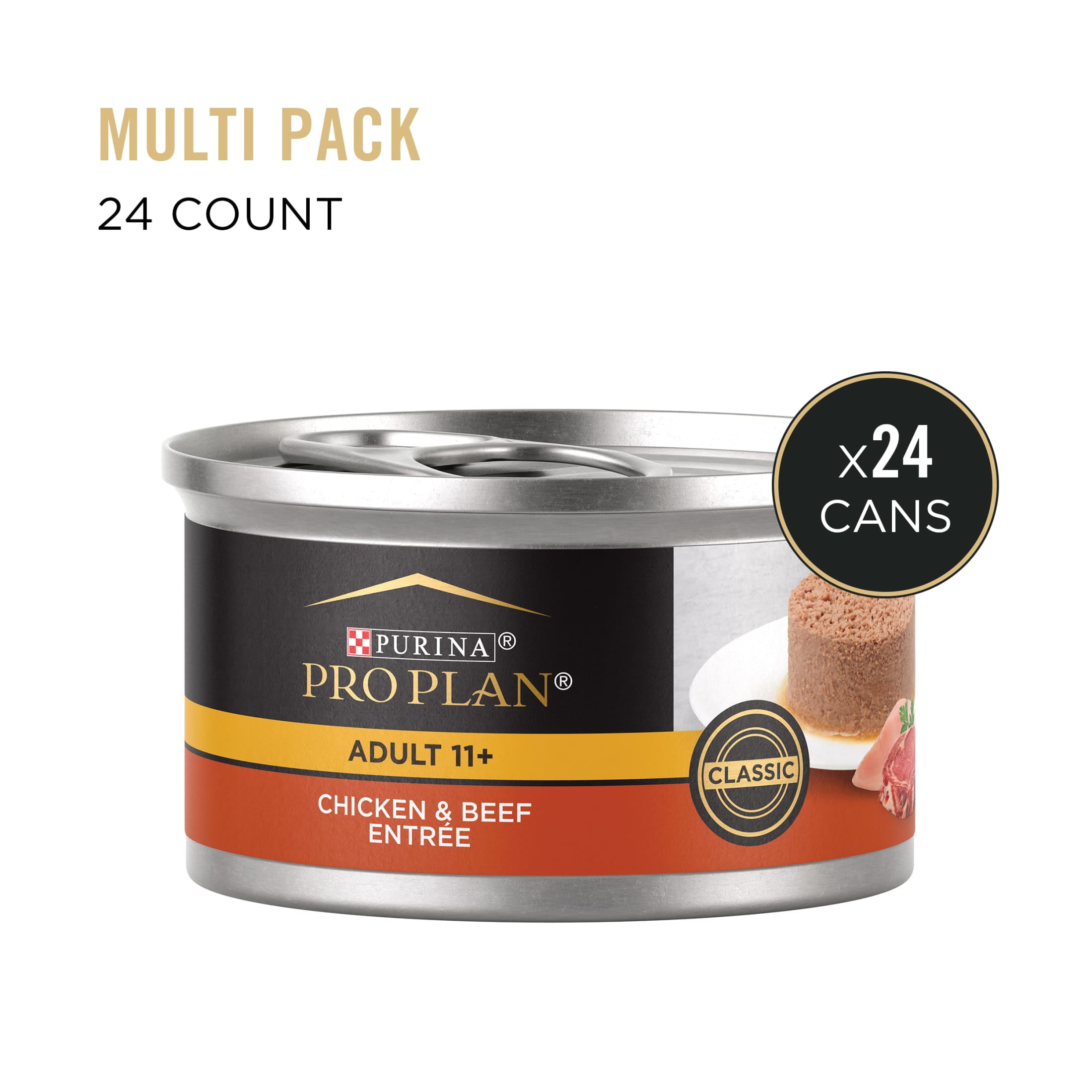 Purina Pro Plan, Chicken Beef, Wet Cat Food, 3 oz Cans, 24 Pack