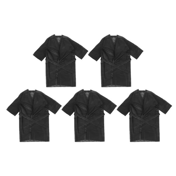 GOOHOCHY 5pcs Disposable Bathrobe Gown For Spa And Salon Non-Woven Fabric Spa Robes Kimono Bathrobe Body Wraps