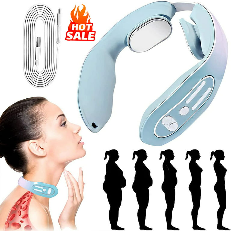 1PCS Neck Massager with Heat, Acupoints Lymphvity Massage Device, Electric  Pulse Shoulder Massager with 9 Levels Smart Heated Neck Relaxer Gift for  Women Men