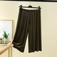thumbnail image 2 of Kaemgyyd Womens Pajama Pants Flowy Wide Leg Capri Yoga Pants Lounge Comfy Sleep Pj Bottoms Sleepwear with Pockets, 2 of 6