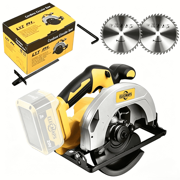 ELECMAPS 7-1/4 inch Cordless Circular Saw for Woodworking & Home Improvement, Compatible with Dewalt 20V Battery(Battery Not Included)