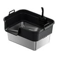 thumbnail image 2 of EHJRE Large Cat Litter Box Litter Pan Heightening, Semi Enclosed for Small Large Cats High Sided Sturdy, Anti Splashing, Cat Toilet Black, 2 of 8