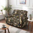 thumbnail image 4 of Xixirimido Recliner Loveseat Slipcover, 6 Pieces Stretch Sofa Covers for 2 Seat Reclining Couch, Soft Washable Furniture Protector with Pockets, Abstract Forest Camouflage, 4 of 8