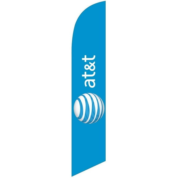 NEW AT&T Wireless ltblue Feather Banner Swooper Flag - Replacement FLAG ONLY