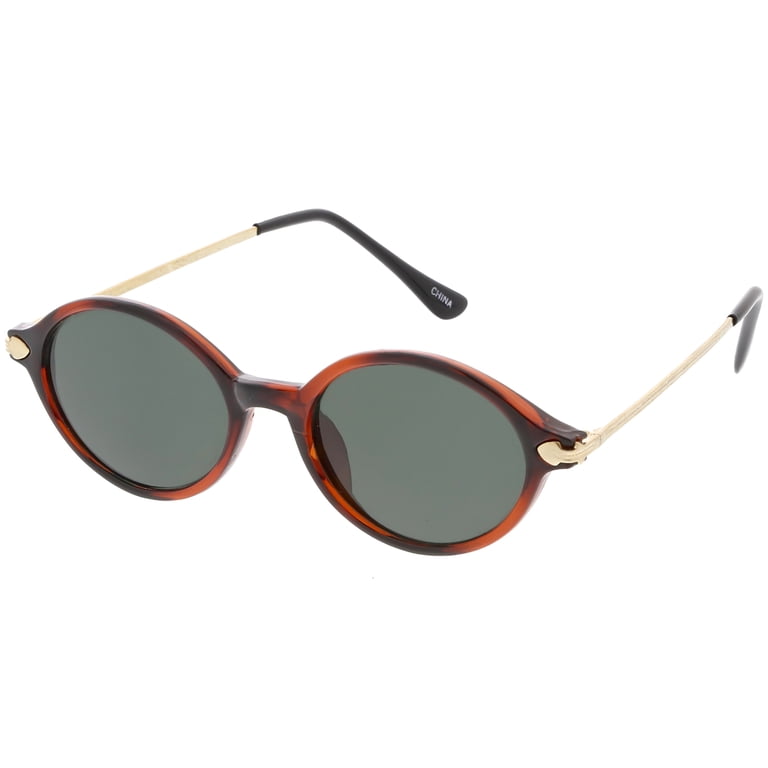 True Vintage Thin Arms Metal Detail Glass Lens Oval  display picture 3