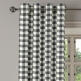 thumbnail image 2 of Ambesonne Checkered Grommet Curtain, Sketchy Diagonal Stripes, 50" x 120", White Charcoal Grey, 2 of 6