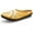 Yellow, variant on Women's Leather Backless Lazy Loafers Flats Slip On Mules Walking Slipper Shoes
