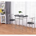 thumbnail image 3 of Costway 3pcs Bistro Dining Set Table & 2 Chairs Kitchen Furniture Pub Home Restaurant, 3 of 8