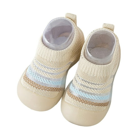 Quealent Kids Shoes Running Shoes Girls Boys Non-Slip Rubber Sole High-Top PU Leather Sneakers First Walking Shoes Toddler Loafers Flats Shoe (Khaki 9)