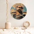 thumbnail image 5 of Kdxio Playful Otter Tropical Beach Bone China Decorative Plate Ceramic Decorative Plate for Home Office Wall Stand Decorative Plates for Home Bedroom-10in, 5 of 6