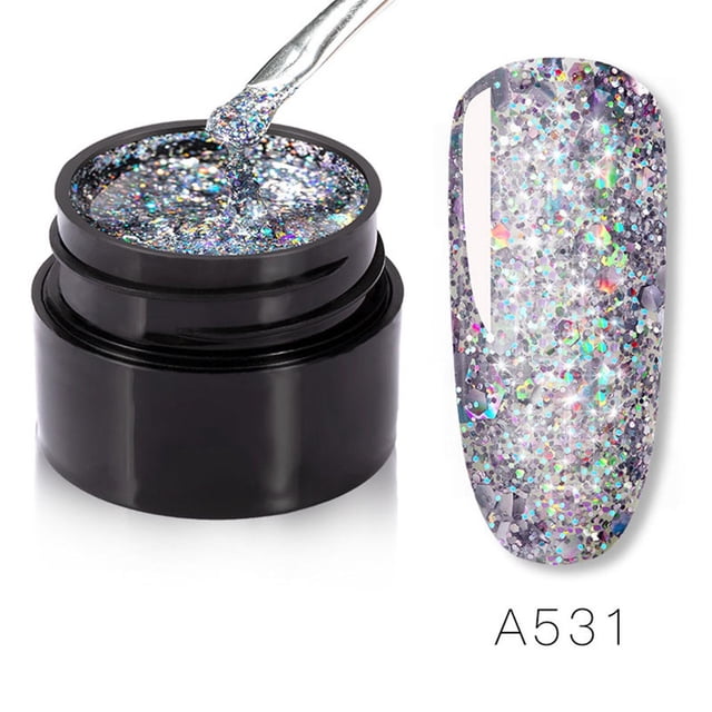 EGNMCR Long-Lasting 5ml Shiny Diamond Gel Bright For Nail Art Design LED/UV Lamp Nail paste