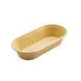 thumbnail image 3 of Pulp Tek 27 oz Oval Natural Sugarcane / Bagasse Take Out Container - 9 1/2" x 4 3/4" x 2" - 100 count box, 3 of 4
