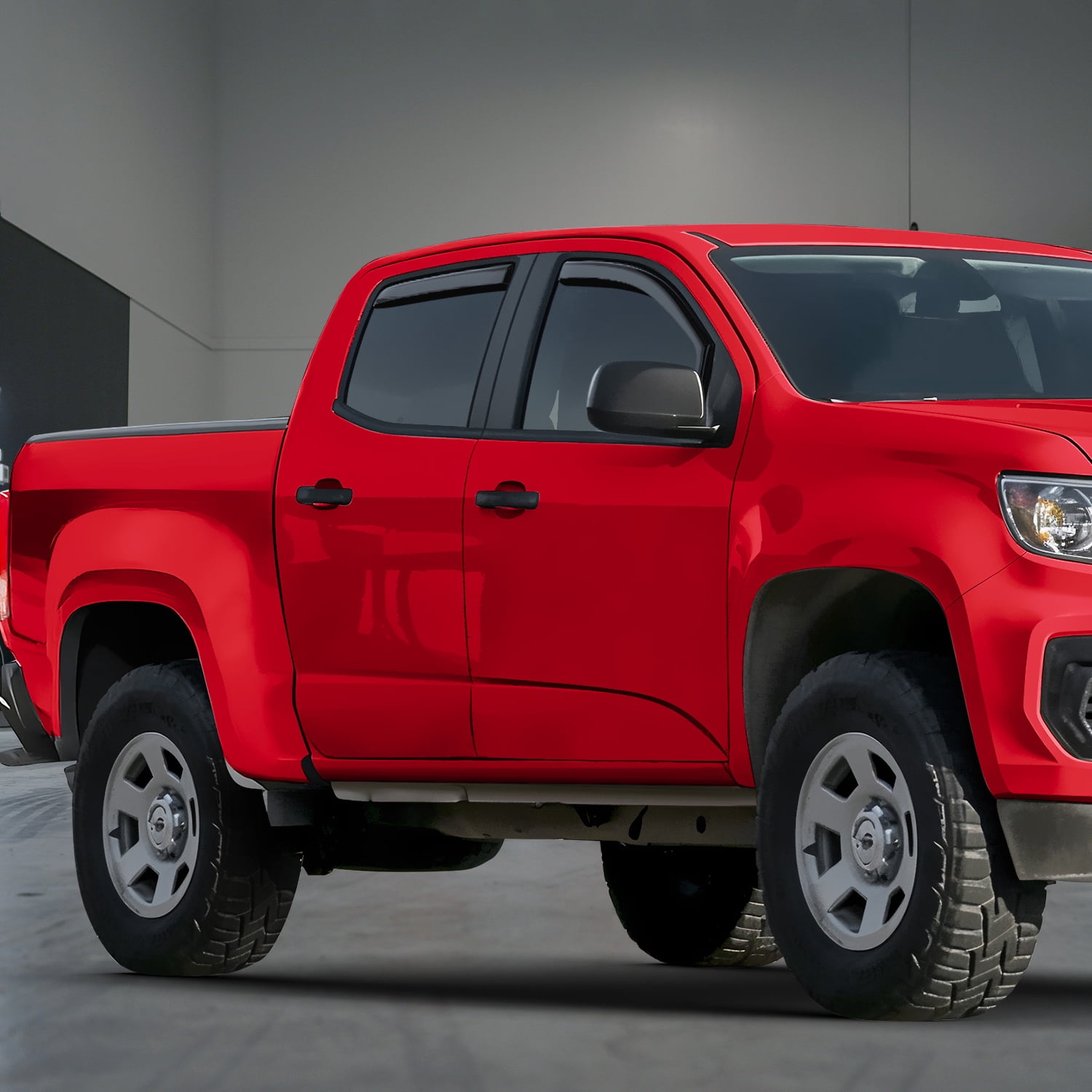 Voron Glass in-Channel Extra Durable Rain Guards for Trucks Chevrolet (Chevy) Colorado/GMC Canyon 2015-2022 Crew Cab, Window Deflectors, Vent Window Visors, 4 Pieces - 220184