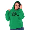 thumbnail image 4 of Life Better With Dog Pet Owner Puppy Unisex Plus Fleece Graphic Hoodie Brisco Brands 2X, 4 of 5