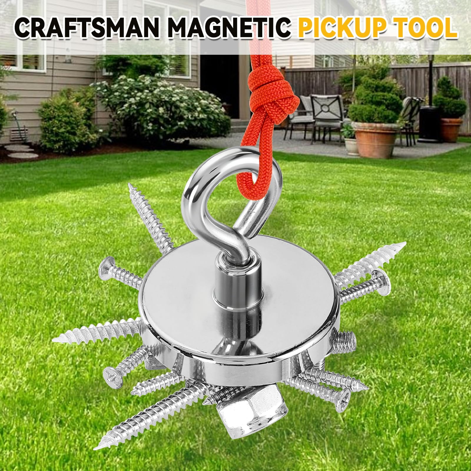 DIYMAG Fishing Magents,700LBS(317KG) Pulling Force Neodymium Fishing Magnet with Countersunk Hole Eyebolt for Retrieving in River an Magnetic Fishing(Dia:2.95in/75mm)
