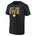 thumbnail image 2 of Men's Black Pittsburgh Steelers Best Dad Ever Team T-Shirt, 2 of 3