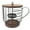 Black, variant on Large Capacity K Cup Holder Coffee Pod Storage Organizer Iron Storage Basket with Wooden Base & Lid