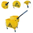 thumbnail image 6 of AMLESO Mop Bucket on Wheels 42x28x62cm Ergonomic PP Material Yellow for Commercial Cleaning Potable Handle 20L Capacity, 6 of 9
