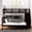 Espresso, variant on Stairway Twin-Over-Full Bunk Bed with Storage and Guard Rail, Solid Pine Construction with 4 Staircase Storage Compartments, Converts into 2 Beds, No Box Spring Needed, Espresso