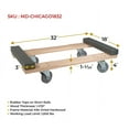 thumbnail image 4 of 2 Pack 32"x18" Chicago Style 4 Wheel Dolly - 1000 lbs Capacity - Furniture Moving Cart Dolly for Transport & Carrier - Heavy Duty Caster Dolly Movers with Non Marking Wheels, 4 of 9