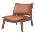 thumbnail image 1 of Debra Mid Century Modern Living Room Leather Accent Chair in Tan Cognac, 1 of 7