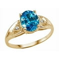 thumbnail image 2 of Tommaso Design� Oval 9x7 mm Genuine Blue Topaz Ring, 2 of 9
