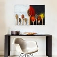 thumbnail image 3 of Kitchen Canvas Wall Art Couful Spice in Spoon Vintage Picture Dining Room Canvas Painting for Home Wall Decor, Spices Framed Artwork for Kitchen Restaurant Wall Decoration Ready to Hang (12"Hx18"W), 3 of 6