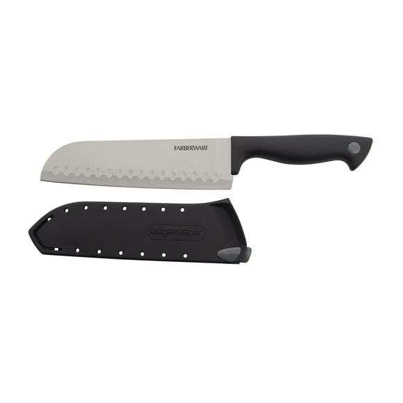 Cuchillo Farberware Edgekeeper Santoku de acero al carbono de 18 cm