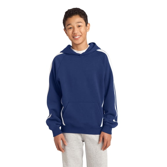 DISCONTINUED Sport-Tek ® Youth Sleeve Stripe Pullover Hooded Sweatshirt. YST265