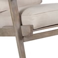 thumbnail image 5 of Amber Accent Chair, Handcrafted Washed Ash Gray Mango Wood, Beige Fabric Cushions, Angled Legs, 5 of 5