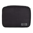 thumbnail image 1 of Yuarrent Estuche de almacenamiento Organizador de cables Bolsa de cargador Accesorios de viaje Gran capacidad Conveniente Bolsas de mano Almacenamiento y organización del hogar Negro 5 pulgadas, 1 of 6
