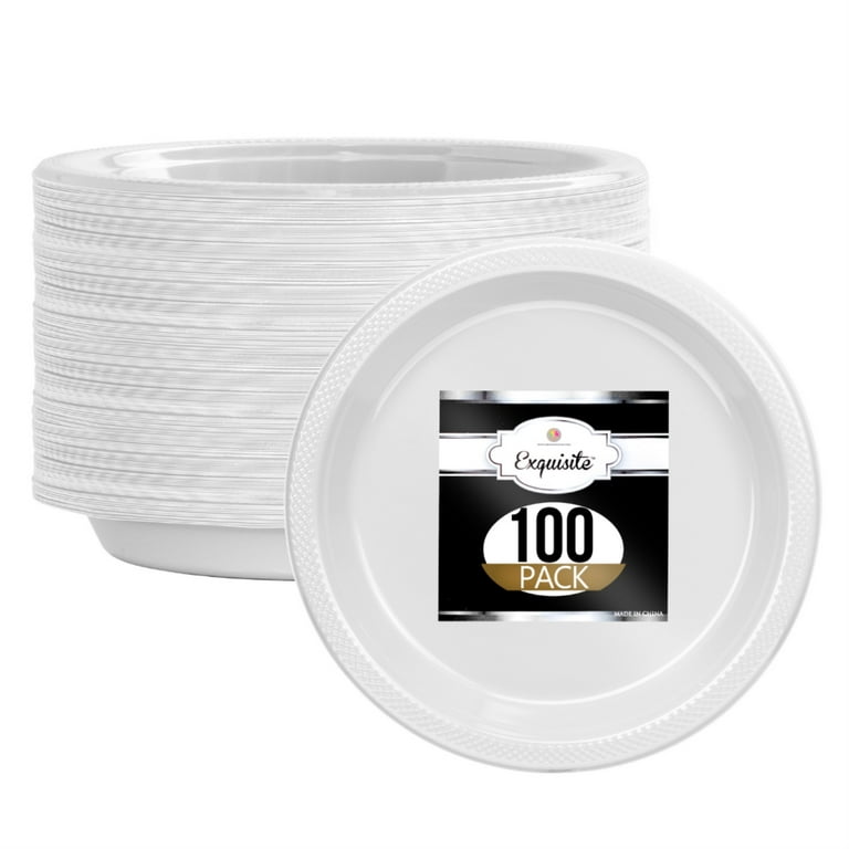 Plasticpro 200 Count Disposable 6 inch White Plastic Dessert Plates
