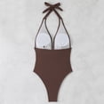 thumbnail image 4 of Womens Bikini Swimsuits, Women One Piece Swimsuits, Ladies Swimsuits, Womens Swimsuits, Tummy Control Swimsuits for Women One Piece Bathing Suit Push Up Slimming Swimwear, Brown XL, 4 of 7