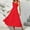 Red, variant on Sakmal Black Dresses for Women 2024 Casual Spring Square Neckline Long Solid Pleated Sleeveless Ruffle A-Line Dress